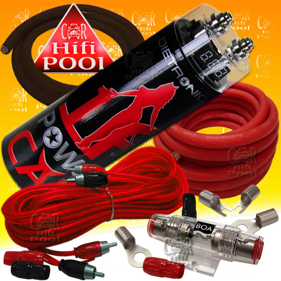 POWER KIT 1 Farad Powercap CAP + 20mm² Kabelset