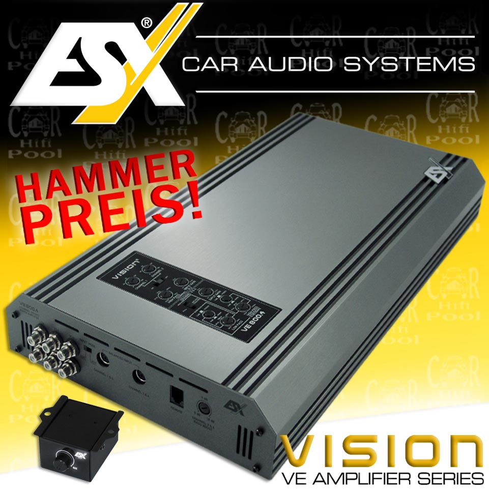 ESX VISION VE 800.4 - 4 Kanal Analog Endstufe 1600 Watt VE800.4