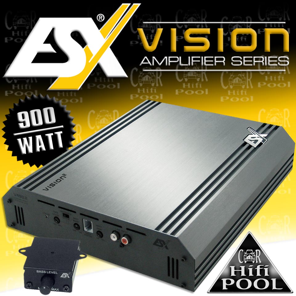ESX VISION V 450.2 - 2 Kanal Analog Verstärker 900 Watt VE450.2