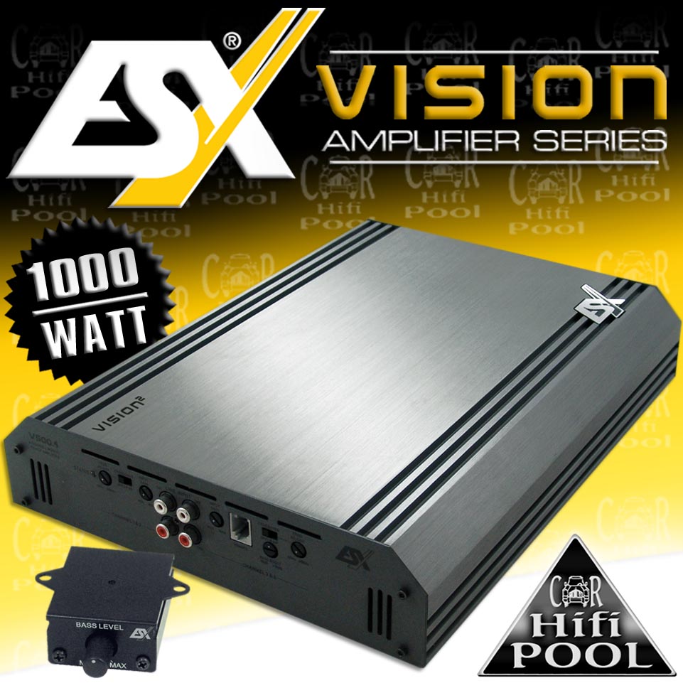 ESX VISION V 500.4 - 4 Kanal Amplifier Kompakt Verstärker 1000 Watt V500.4