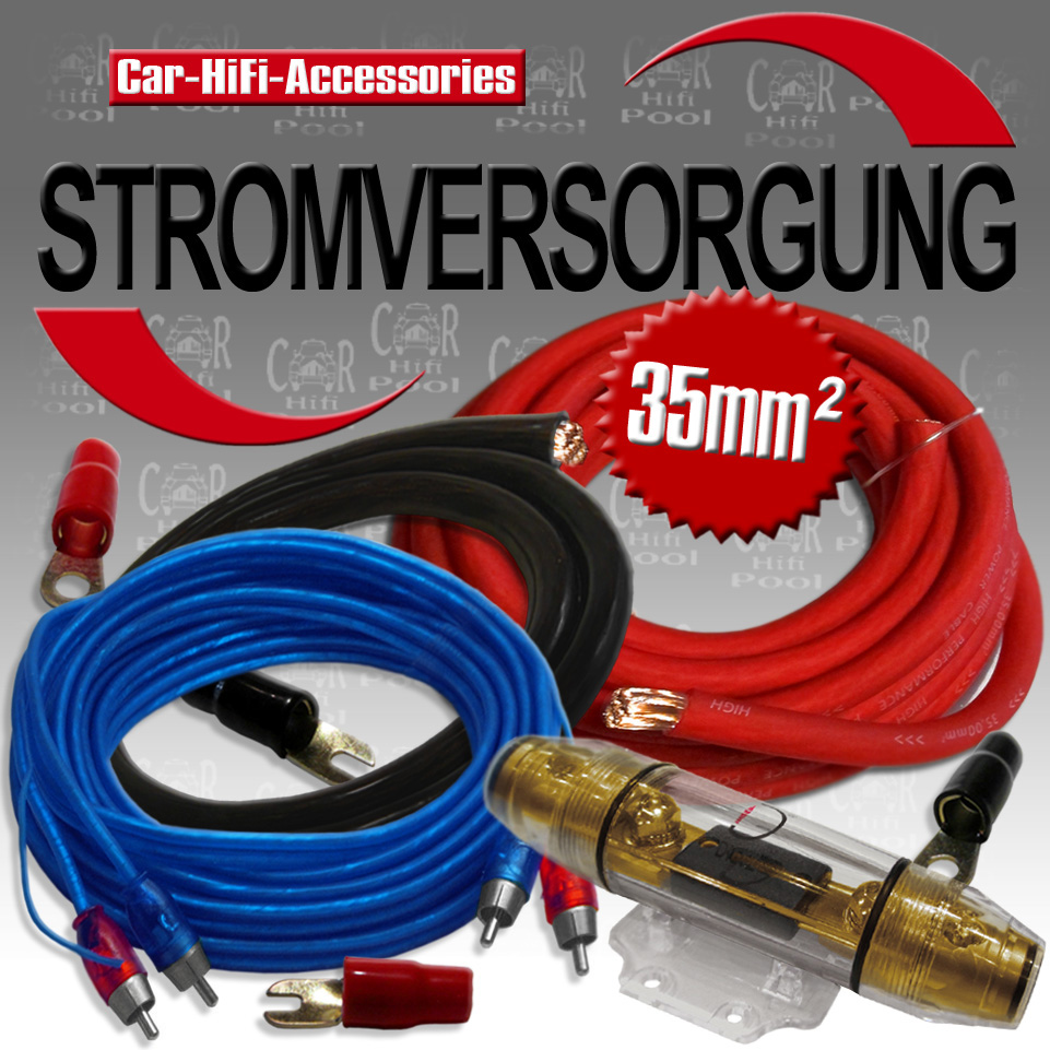 ECO35BA KFZ Kabelset 35mm² Kabel für Verstärker