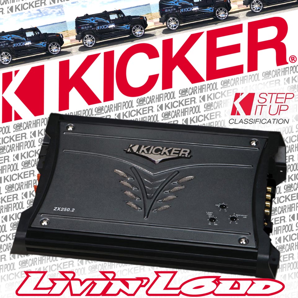 Kicker ZX 250.2 - 2 Kanal Analog Endstufe 250 W. RMS ZX250.2